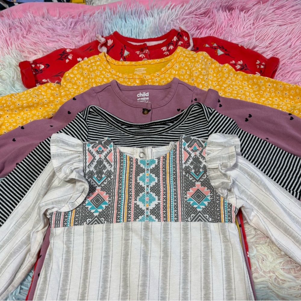 Jessica Simpson/Tea/Carters/George Baby Rompers Long Sleeve 6/9M - Picture 7 of 9